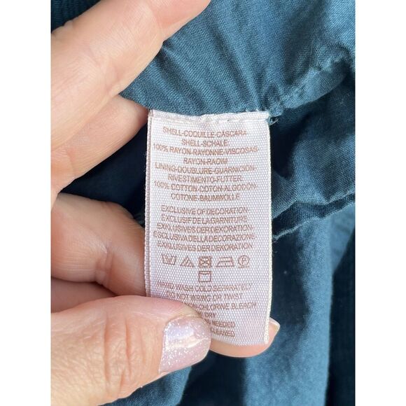 Free People Sweet Tennessee Boho Embroidered Dress - Size S- Teal Blue - Picture 12 of 12